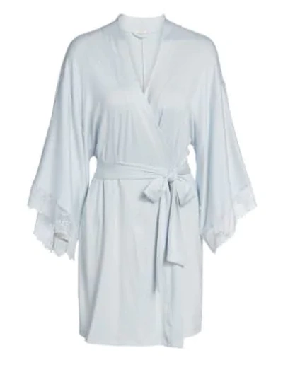 Shop Eberjey Sara Kimono Robe In Water Blue