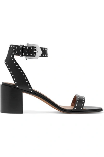 Shop Givenchy Elegant Studded Leather Sandals In Black