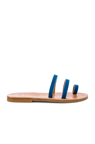 Shop Kjacques Chiron Sandal In Velours French Blue