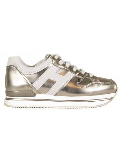Shop Hogan H222 Sneakers In White / Silver