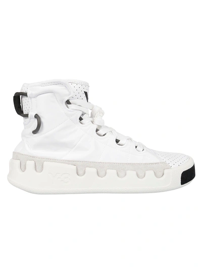 Shop Y-3 Kasabaru Hi-top Sneakers In Ftwr White Ftwr White