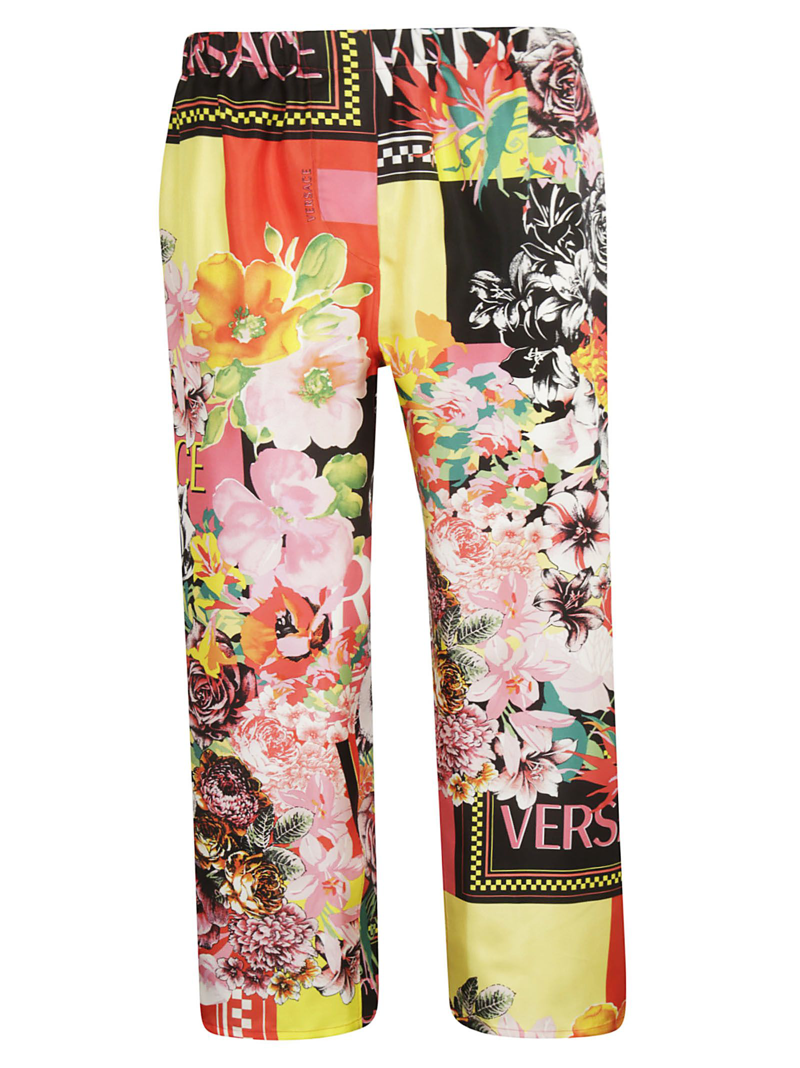 versace print trousers