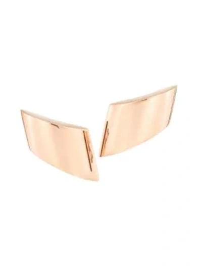 Shop Vhernier Women's Vague 18k Rose Gold Clip-on Earrings