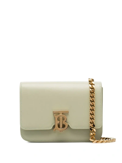 Belted leather top tb bag
