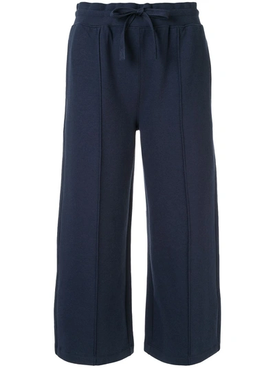 Shop Ck Calvin Klein Cropped Length Track Pants In Blue