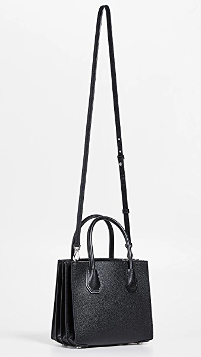 Shop Michael Michael Kors Mercer Medium Messenger Bag In Black