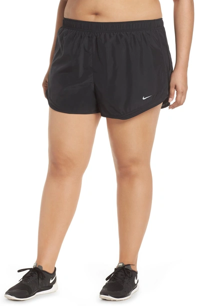Shop Nike Dry Tempo High Rise Running Shorts In Black/ Black/ Black/ Wolf Grey