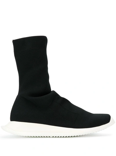 Shop Rick Owens Drkshdw Runner Sock Sneakers - Black