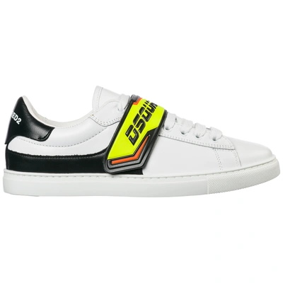 Shop Dsquared2 Men's Shoes Leather Trainers Sneakers Tennis In White