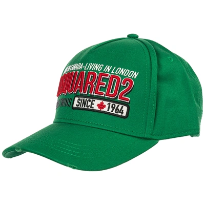 Shop Dsquared2 Adjustable Men's Cotton Hat Baseball Cap In Green