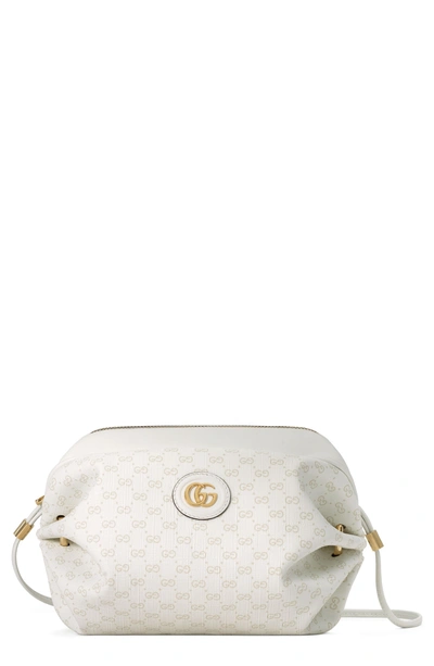 Shop Gucci New Candy Gg Supreme Canvas Mini Crossbody Bag In Mystic White/ White