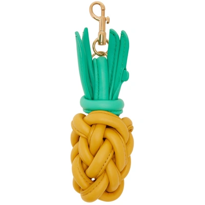 Shop Anya Hindmarch Yellow Pineapple Charm Keychain