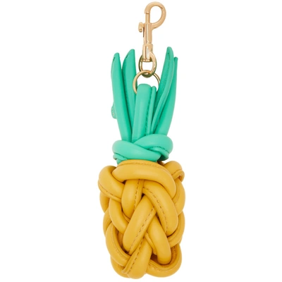 Shop Anya Hindmarch Yellow Pineapple Charm Keychain