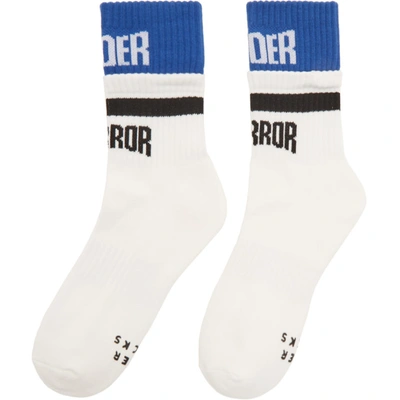 Shop Ader Error White Double Logo Socks