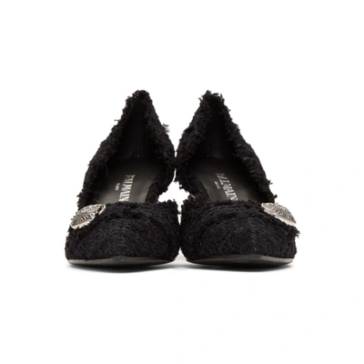 Shop Balmain Black Tweed Julie 65 Heels