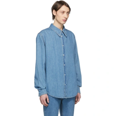 Shop Calvin Klein 205w39nyc Blue Denim Jaws Shirt In 400 Blue