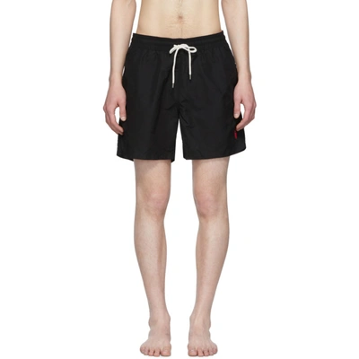 Shop Polo Ralph Lauren Black Traveler Swim Shorts