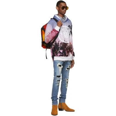 Shop Balmain Multicolor Medallion Logo Hoodie In Aaa Multi