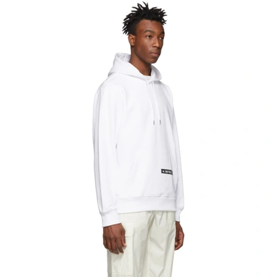 Shop Helmut Lang White Impress Hoodie In Chalk White