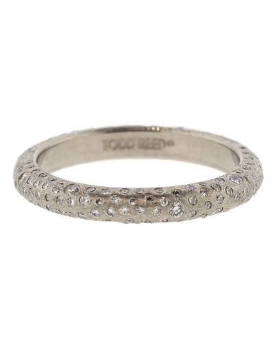 Shop Todd Reed White Diamond Sprinkle Band In Pldm