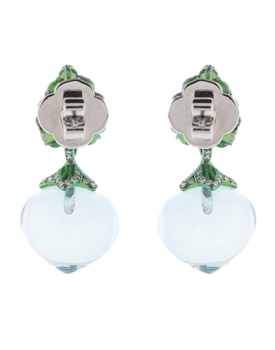 Shop Arunashi Flower Fruit Earrings In Titanium