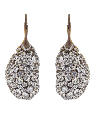 Shop Arunashi Eggplant Earrings In Blkgold