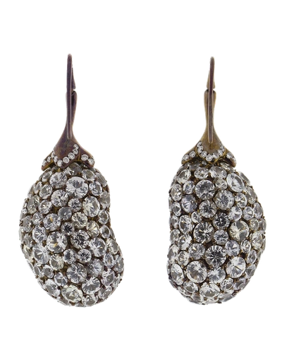 Shop Arunashi Eggplant Earrings In Blkgold