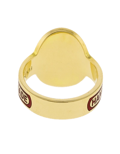 Shop Foundrae Strength Cigar Band Ring In Ylwgold