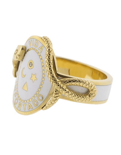 Shop Foundrae Wholeness Cigar Band Ring In Ylwgold