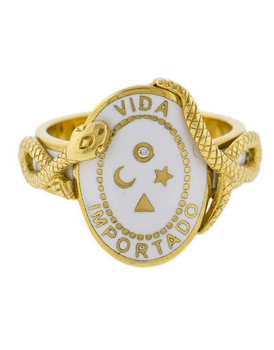 Shop Foundrae Wholeness Cigar Band Ring In Ylwgold