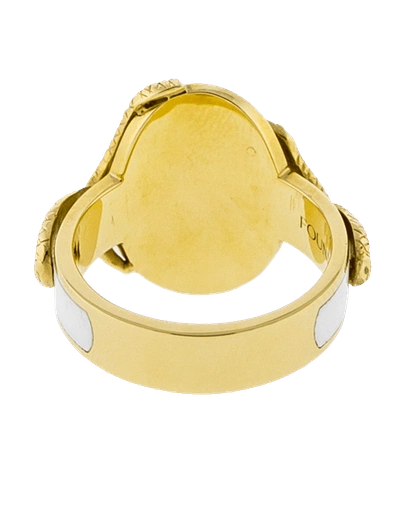 Shop Foundrae Wholeness Cigar Band Ring In Ylwgold