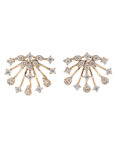Shop Dana Rebecca Designs Diamond Earrings In Rosegold
