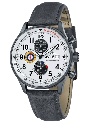 Shop Avi-8 White And Grey Hawker Hurricane Watch In Wht-gry