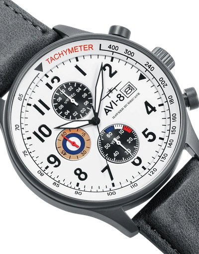 Shop Avi-8 White And Grey Hawker Hurricane Watch In Wht-gry