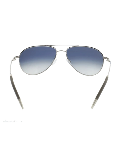 Shop Oliver Peoples Benedict 59 Aviator Sunglasses In Silver