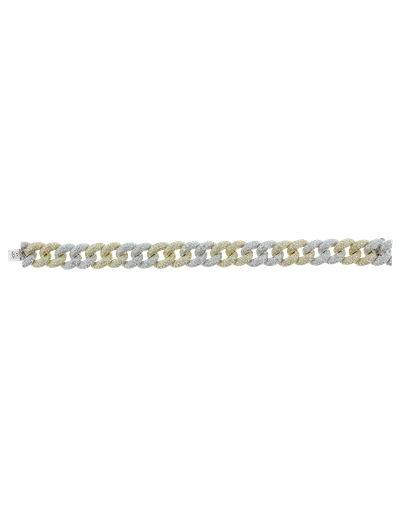 Shop Sydney Evan Diamond Pave Link Bracelet In Whtgold