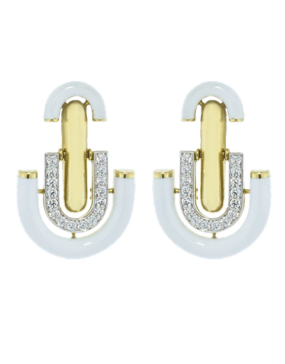 Shop David Webb Unity Earrings In Ylwgold