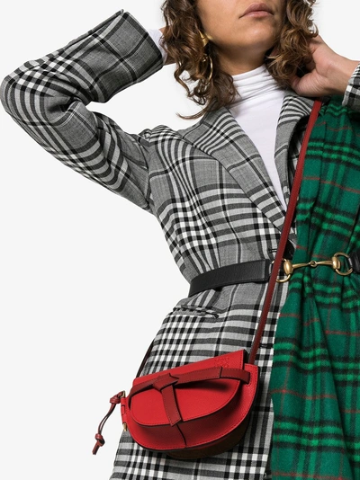 Shop Loewe Red Gate Mini Leather Shoulder Bag