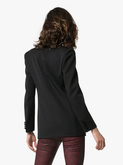 Shop Saint Laurent Single-breasted Tuxedo Blazer In Black