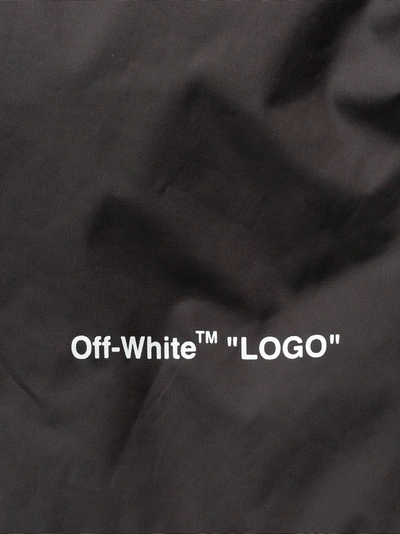 Shop Off-white Logo Swim Shorts In Black