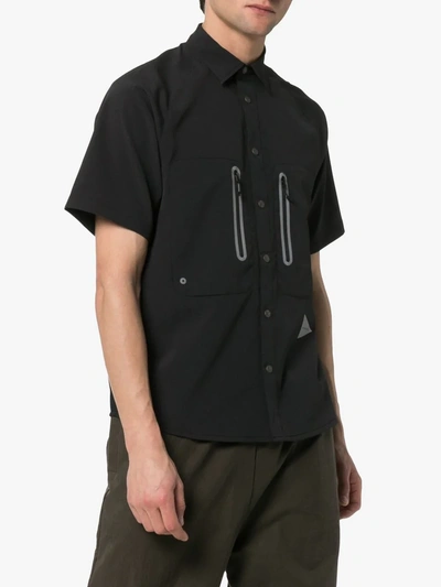 Shop And Wander Black Zip Pocket Technical Shirt