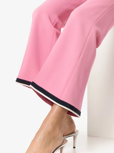 Shop Gucci Viscose Bootcut Pant In Pink