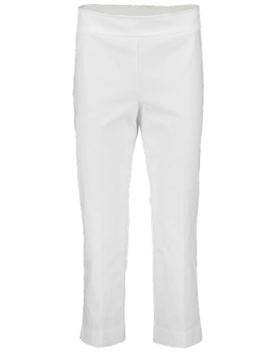 Shop Avenue Montaigne Brigitte Straight Leg Side Slit Pant In White