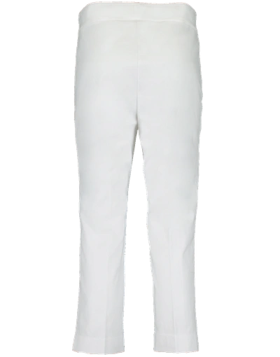 Shop Avenue Montaigne Brigitte Straight Leg Side Slit Trouser In White