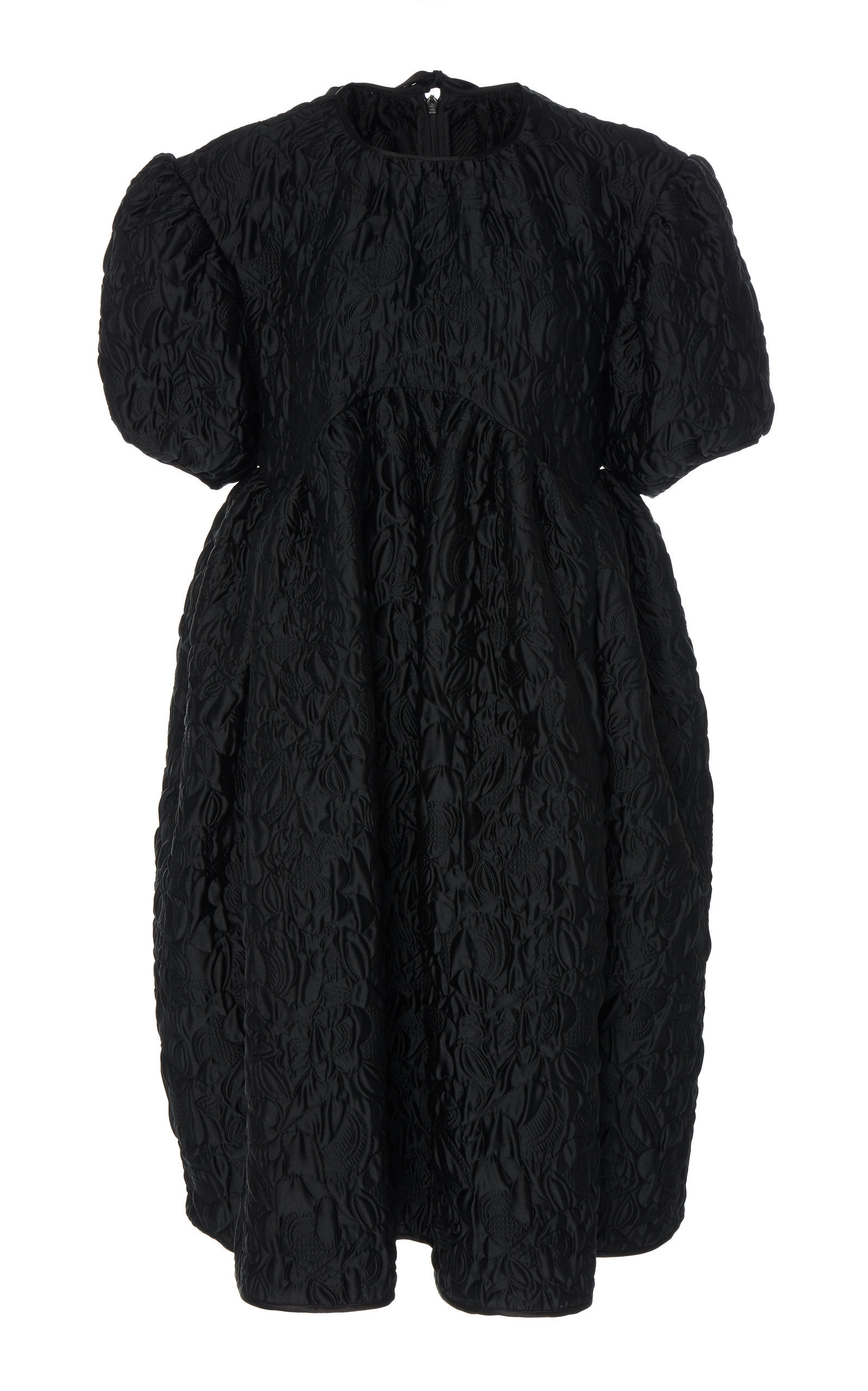 Cecilie Bahnsen Puff Sleeve Cloqué Thelma Dress In Black | ModeSens