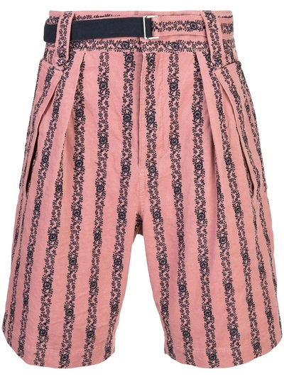 Shop Sacai Floral Embroidered Shorts In Pink