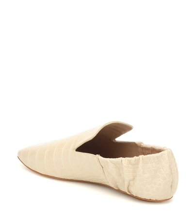 Shop Nanushka Noa Faux Leather Loafers In White
