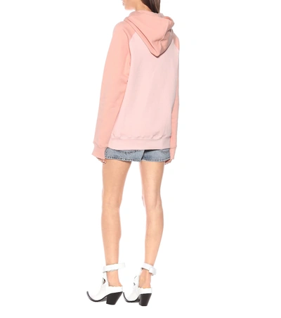 Shop Acne Studios Blå Konst Cotton Jersey Hoodie In Pink