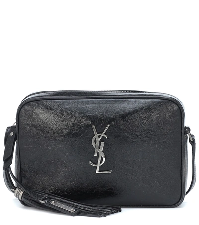 Shop Saint Laurent Medium Lou Leather Shoulder Bag In Black