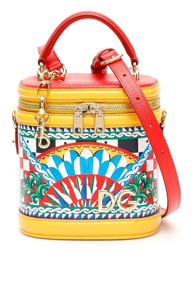 Dolce & Gabbana Gabbana Sicilian Carretto Bucket Bag In Red | ModeSens